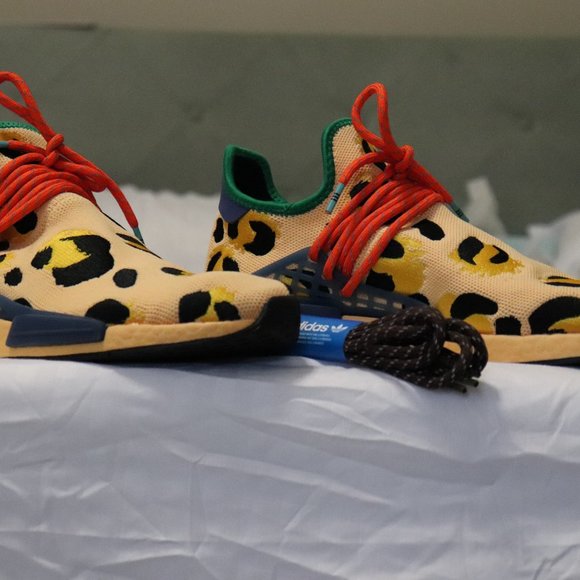 Adidas x Pharrell Williams NMD Hu "Animal Print Orange" HP3221 - US Size 11 - Picture 5 of 8